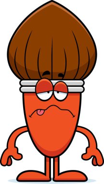 Hasta karikatür boya fırçası