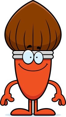 mutlu karikatür boya fırçası