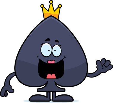 Çizgi film maça sallayarak Kraliçe