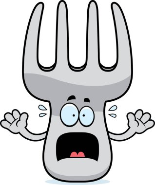 Korkmuş karikatür çatal