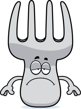 Üzgün çizgi film çatal