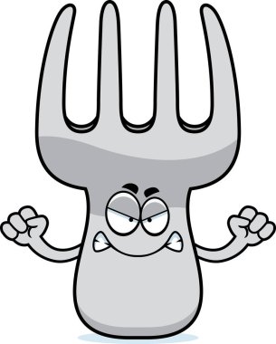 Kızgın çizgi film çatal