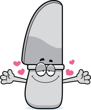 Çizgi film bıçak kucaklama