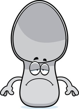 Üzgün çizgi film kaşık