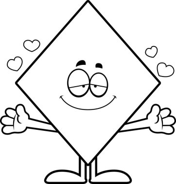 Çizgi film elmas kucaklama