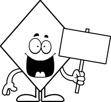 Çizgi film elmas işaret