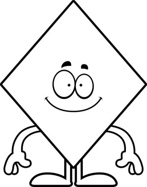 Mutlu karikatür elmas