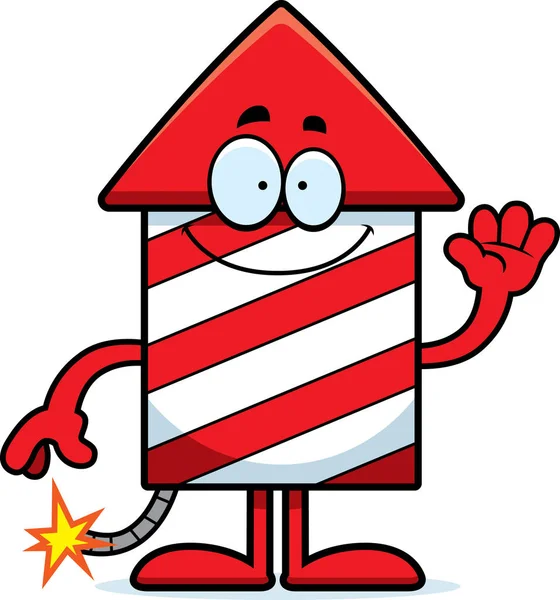 Çizgi film havai fişek sallayarak