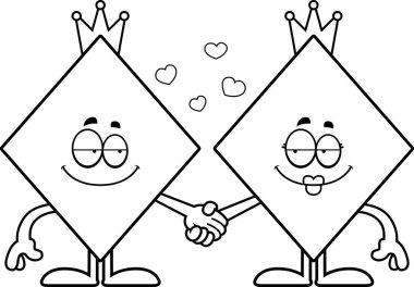 Çizgi film Kral ve Kraliçe elmas