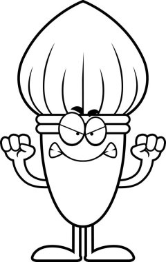 Kızgın çizgi film boya fırçası