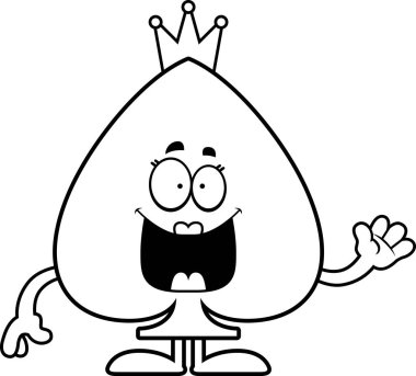 Çizgi film maça sallayarak Kraliçe