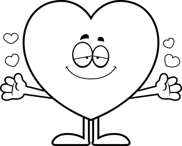 Αγκαλιά καρδιά κινουμένων σχεδίων — Διανυσματικό Αρχείο