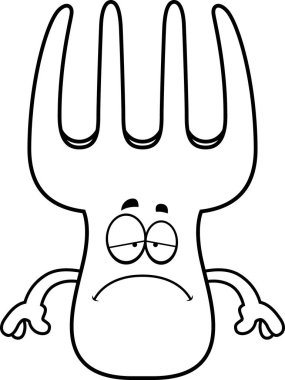 Üzgün çizgi film çatal