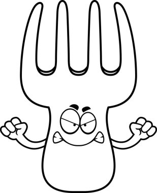 Kızgın çizgi film çatal