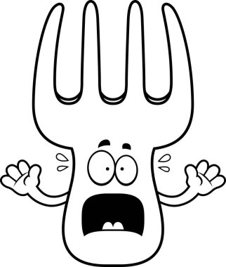 Korkmuş karikatür çatal