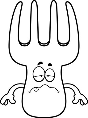 Hasta karikatür çatal