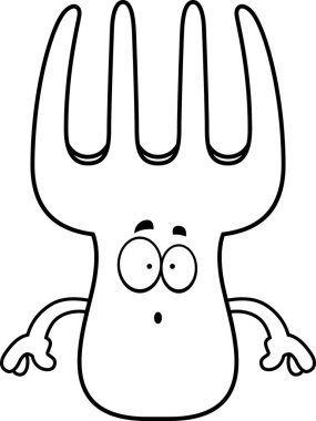 Sürpriz karikatür çatal