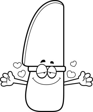 Çizgi film bıçak kucaklama