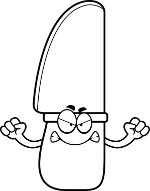 Kızgın çizgi film bıçak