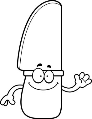 Çizgi film bıçak sallayarak