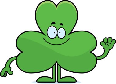Çizgi film Shamrock sallayarak