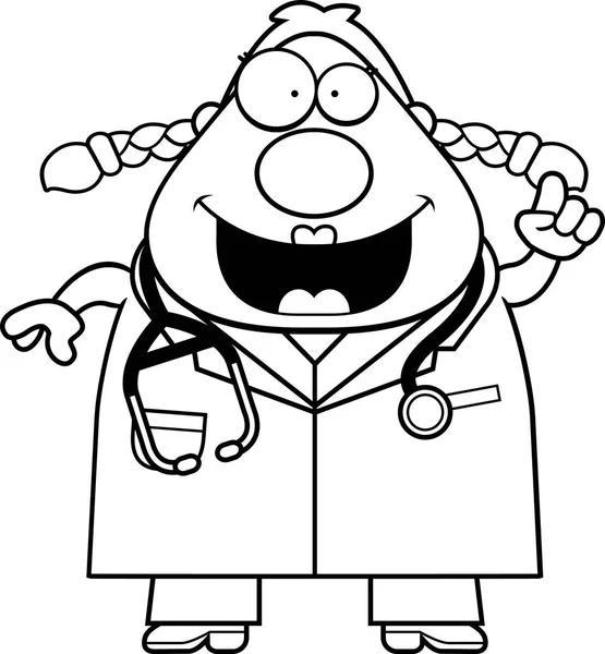 Cartoon Doctor Idea — Stock Vector