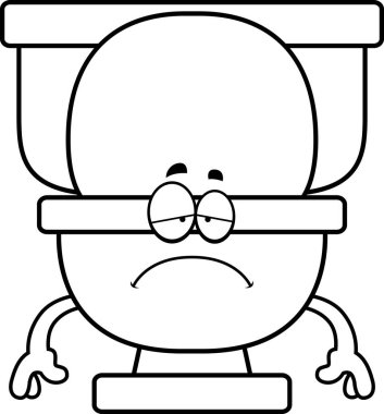 Üzgün çizgi film tuvalet