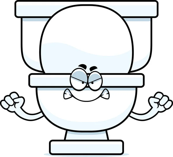 Rozzlobený kreslený WC — Stockový vektor