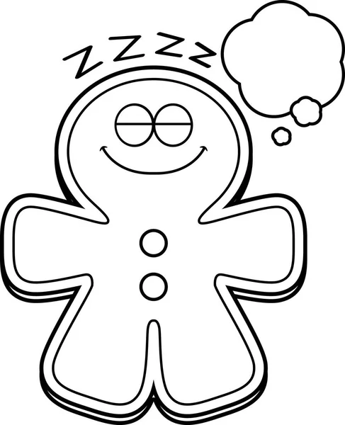 Dromen Cartoon Gingerbread Man — Stockvector