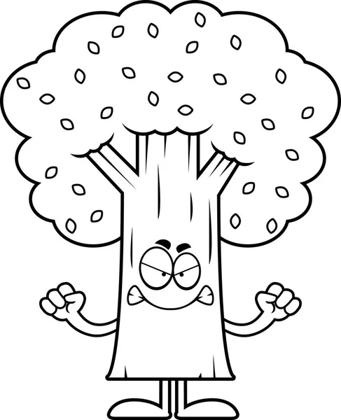 Drzewo kreskówka zły — Wektor stockowy
