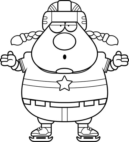 Karışık çizgi film hokey oyuncusu