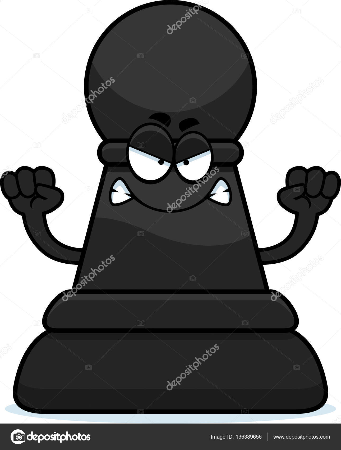 Peón de ajedrez de dibujos animados enojado vector, gráfico vectorial © cthoman imagen #136389656 Peón de ajedrez de dibujos animados enojado vector, gráfico vectorial © cthoman imagen #136389656