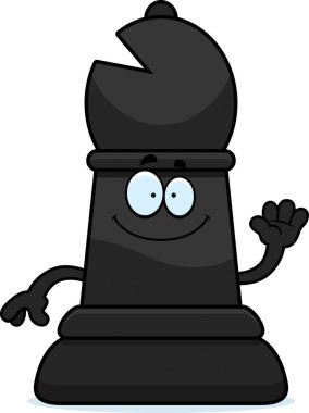 Çizgi film satranç sallayarak Bishop