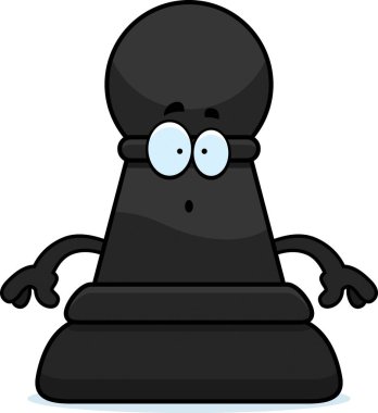 Sürpriz karikatür satranç piyon