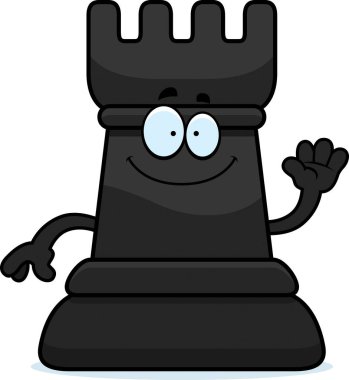 Çizgi film satranç Kalesi sallayarak