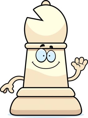 Çizgi film satranç sallayarak Bishop