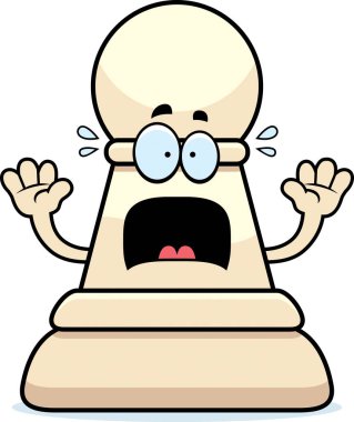 Korkmuş karikatür satranç piyon