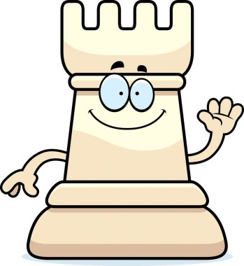 Çizgi film satranç Kalesi sallayarak