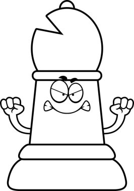 Kızgın çizgi film satranç fil