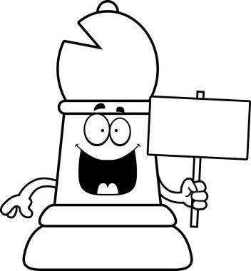 Çizgi film satranç fil işareti