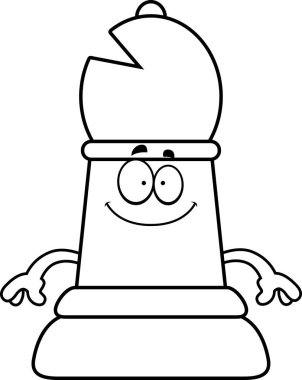Mutlu karikatür satranç fil