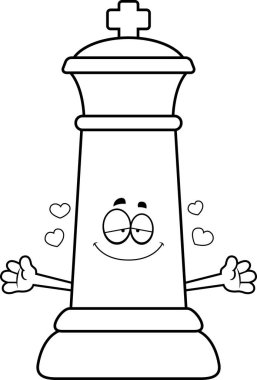 Çizgi film Satranç King kucaklama