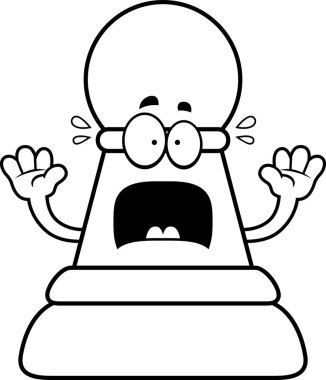 Korkmuş karikatür satranç piyon