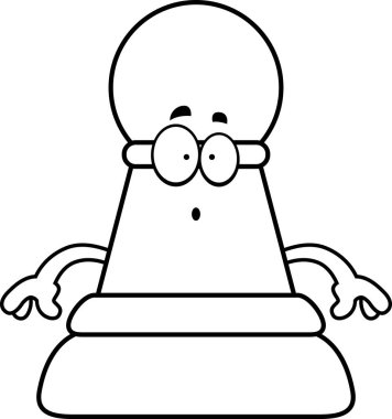 Sürpriz karikatür satranç piyon