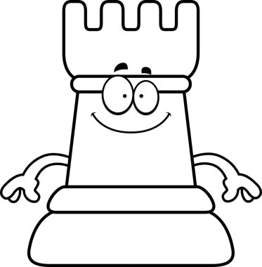 Mutlu karikatür satranç Kalesi