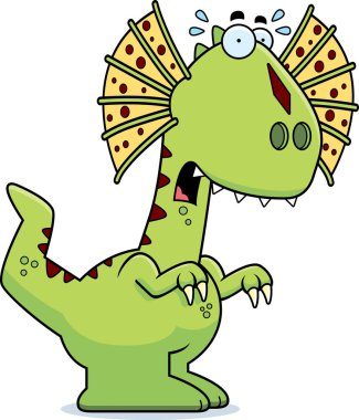 Korkmuş karikatür Dilophosaurus