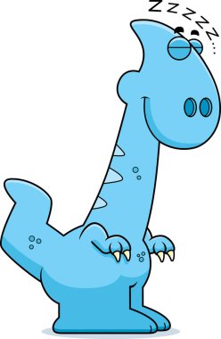 Uyku çizgi film Parasaurolophus