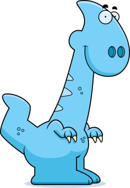 Gülümseyen çizgi film Parasaurolophus