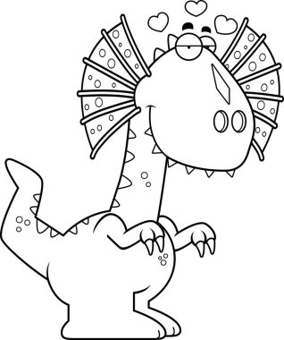 Çizgi film Dilophosaurus aşık