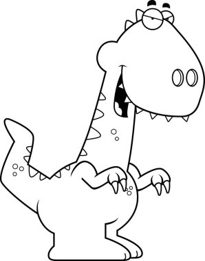 Kurnaz karikatür Velociraptor